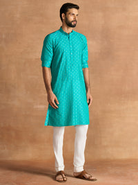 TURQUOISE FESTIVE KURTA