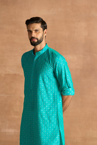 TURQUOISE FESTIVE KURTA