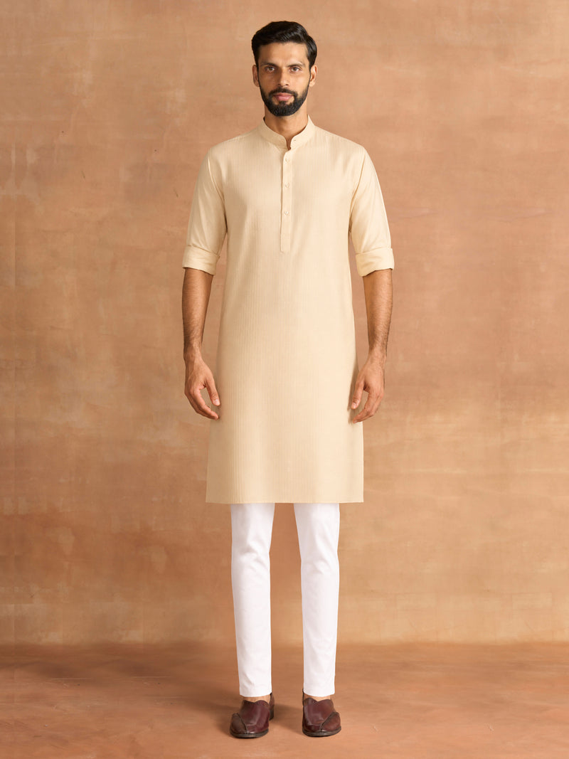 LIGHT BEIGE ESSENTIAL KURTA
