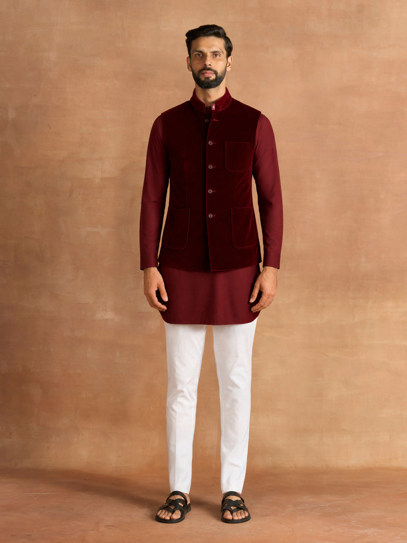 ROUGE VELVET WAISTCOAT