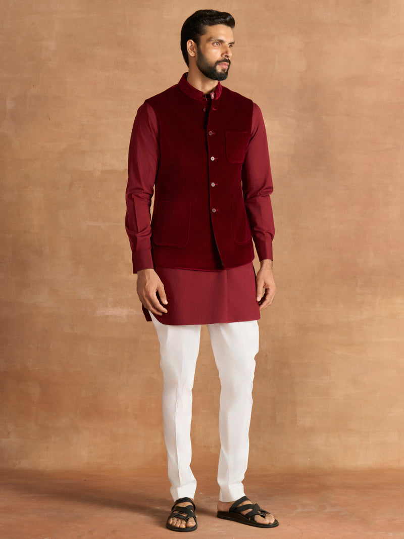 ROUGE VELVET WAISTCOAT