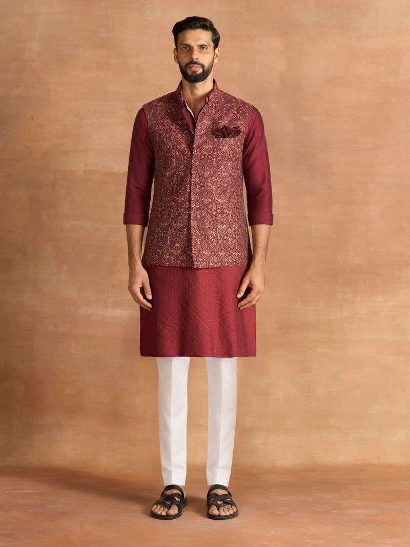 CRIMSON HEIRLOOM WAISTCOAT