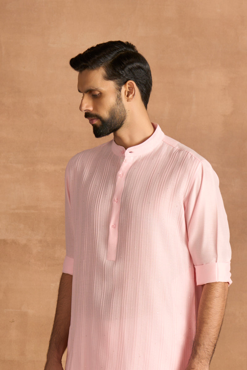 POWDER PINK PINTUCK KURTA