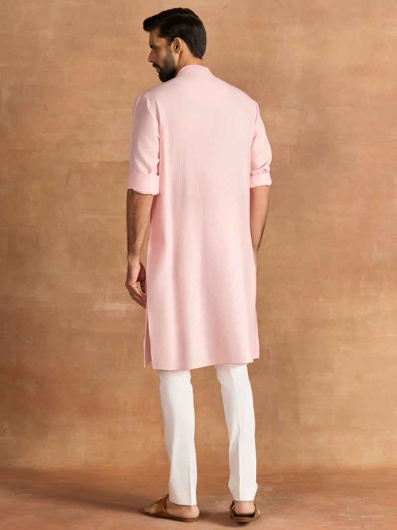 POWDER PINK PINTUCK KURTA