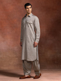 THE TAUPE PATHANI KURTA