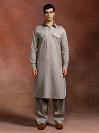 THE TAUPE PATHANI KURTA