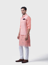 THE PEACH SPECKLED JACQUARD WAISTCOAT