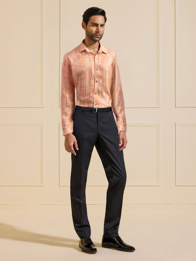 SAFFRON HERITAGE PRINTED SHIRT