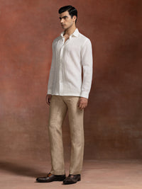 LINEN TUXEDO SHIRT