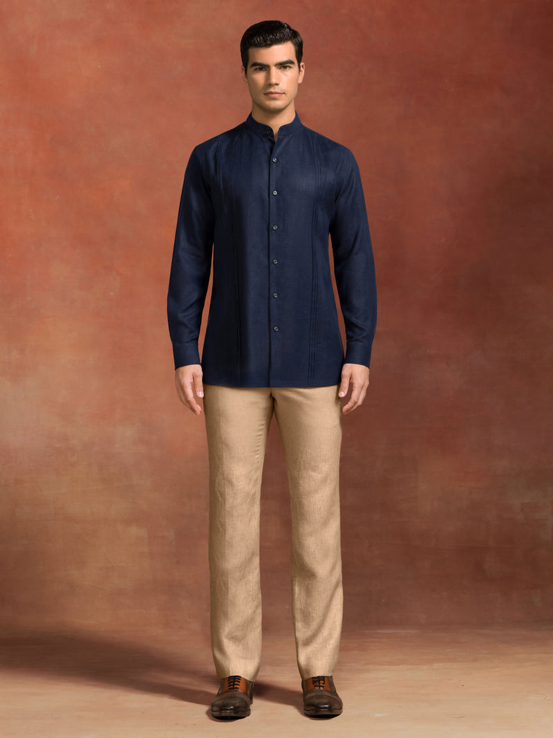 THE MIDNIGHT PLEAT SHIRT