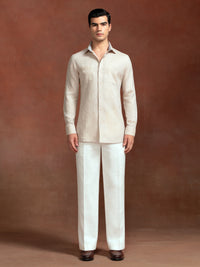LATTICE PINTUCK SHIRT