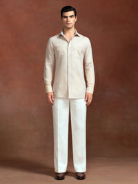 LATTICE PINTUCK SHIRT