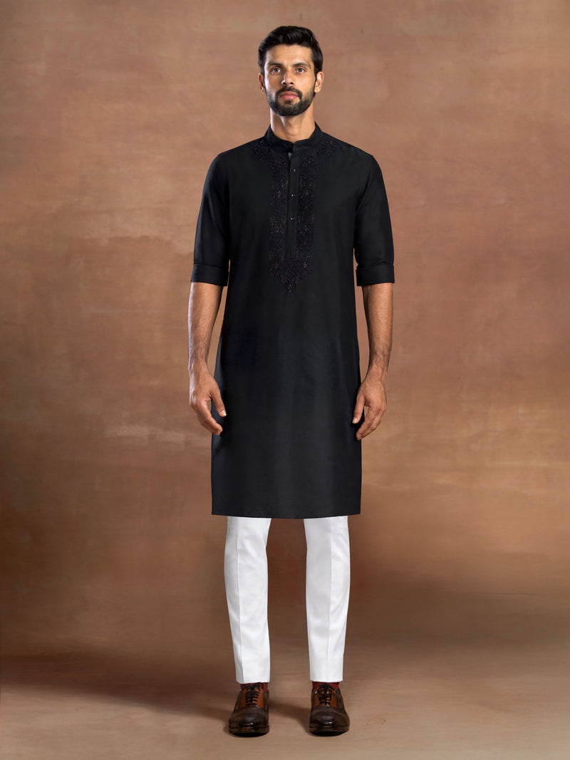 MIDNIGHT BLOOM KURTA