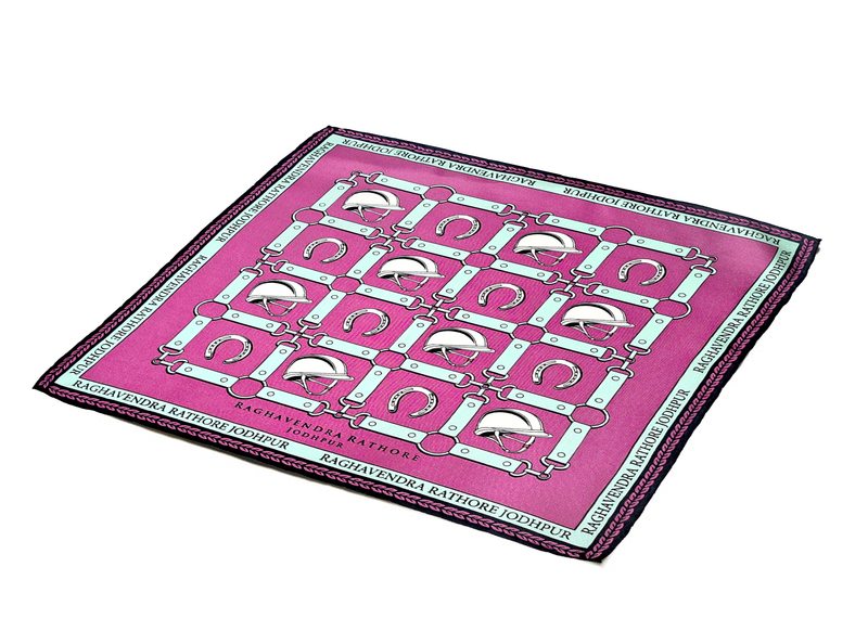 GALLOPING GRACE SILK POCKET SQUARE