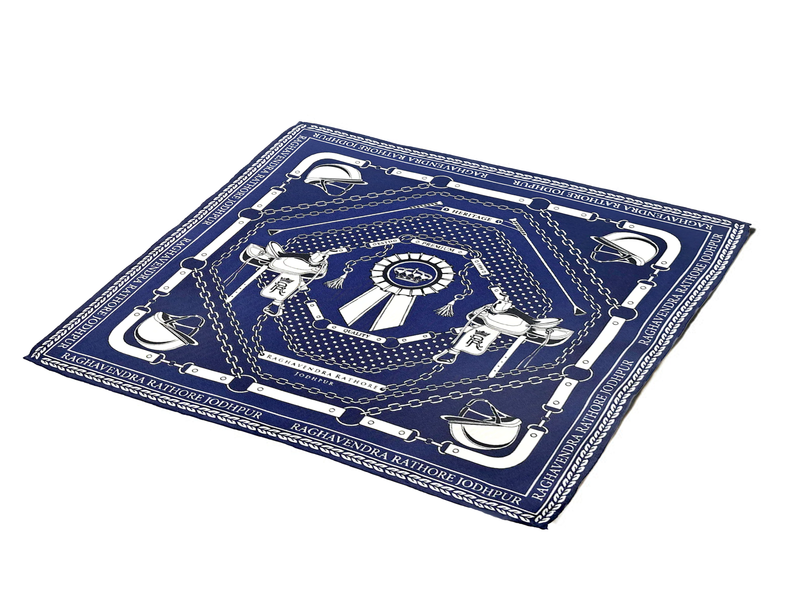 EQUESTRIAN-INSPIRED SILK POCKET SQUARE