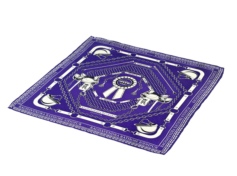 EQUESTRIAN-INSPIRED SILK POCKET SQUARE