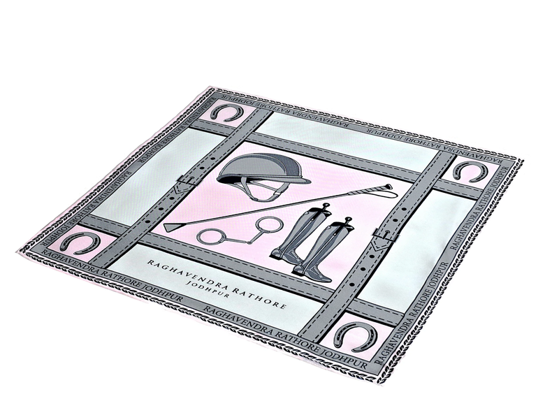 HERITAGE RIDER SILK POCKET SQUARE