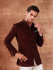 THE COGNAC CORDUROY BANDHGALA JACKET