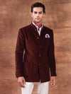 THE COGNAC CORDUROY BANDHGALA JACKET