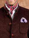 THE COGNAC CORDUROY BANDHGALA JACKET