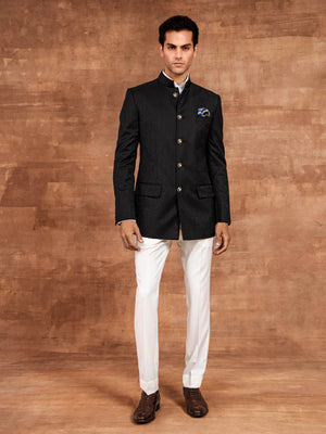 THE JACQUARD BANDHGALA JACKET