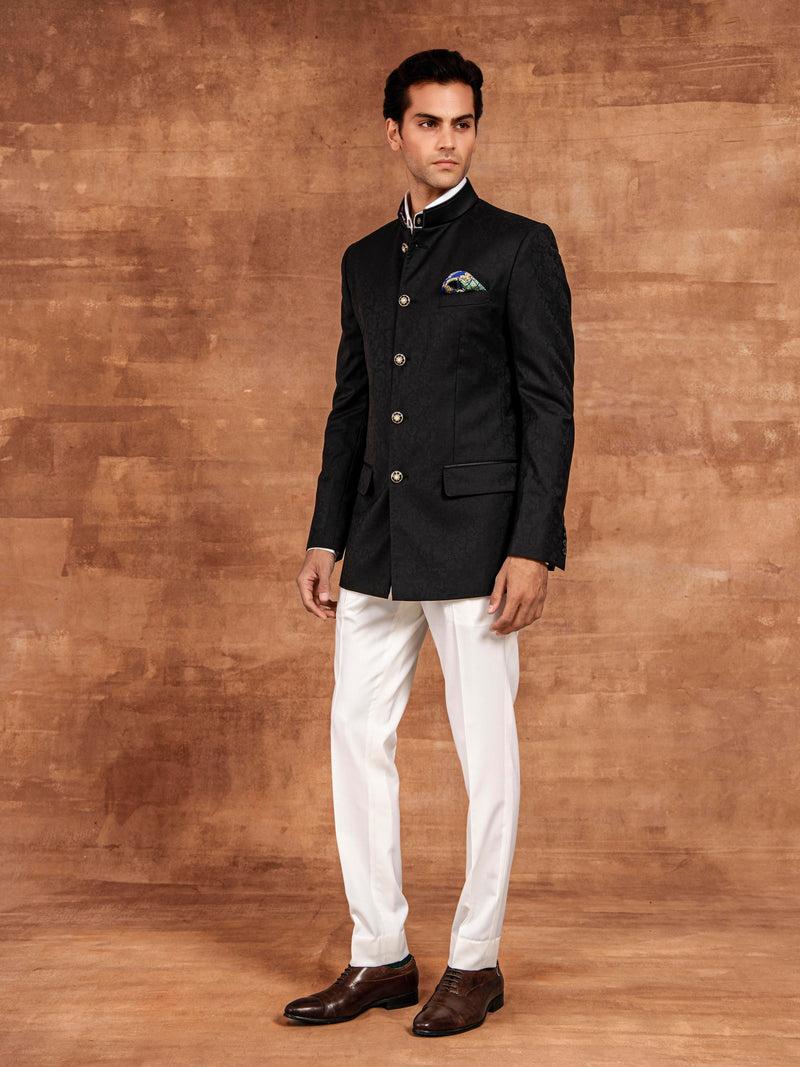 THE JACQUARD BANDHGALA JACKET