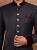 GRAY PINSTRIPE ACHKAN