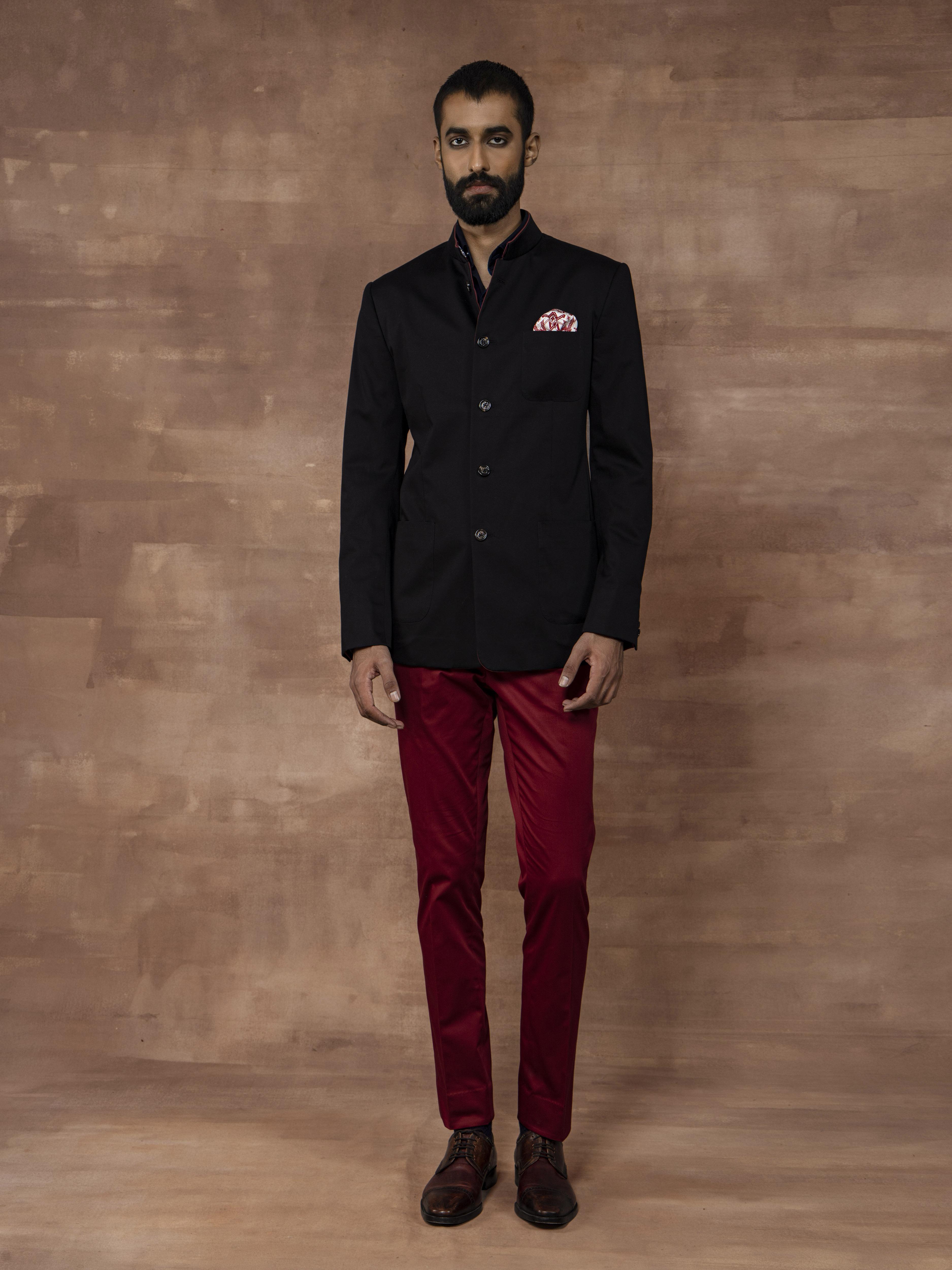 Buy Men Navy Print Slim Fit Formal Two Piece Suit Online - 628451 | Peter  England