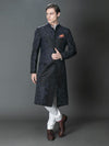 NAVY BLUE BROCADE ACHKAN