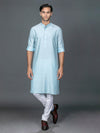 LIGHT BLUE SILK KURTA