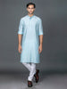 LIGHT BLUE SILK KURTA