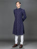 NAVY BLUE LINEN ACHKAN