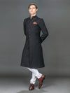 BLACK STRIPES WOOL ACHKAN