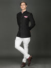 BLACK LINEN BANDHGALA JACKET