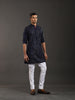 BLUE SILK KURTA