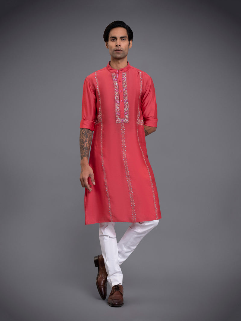 KASHMIR GULAAB KALIDAAR KURTA
