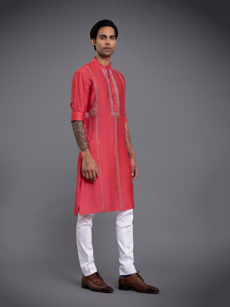 KASHMIR GULAAB KALIDAAR KURTA