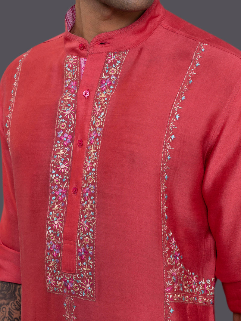 KASHMIR GULAAB KALIDAAR KURTA