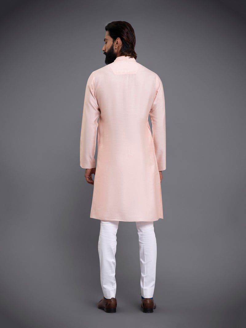 KASHMIR GULAABI LAYERED KURTA