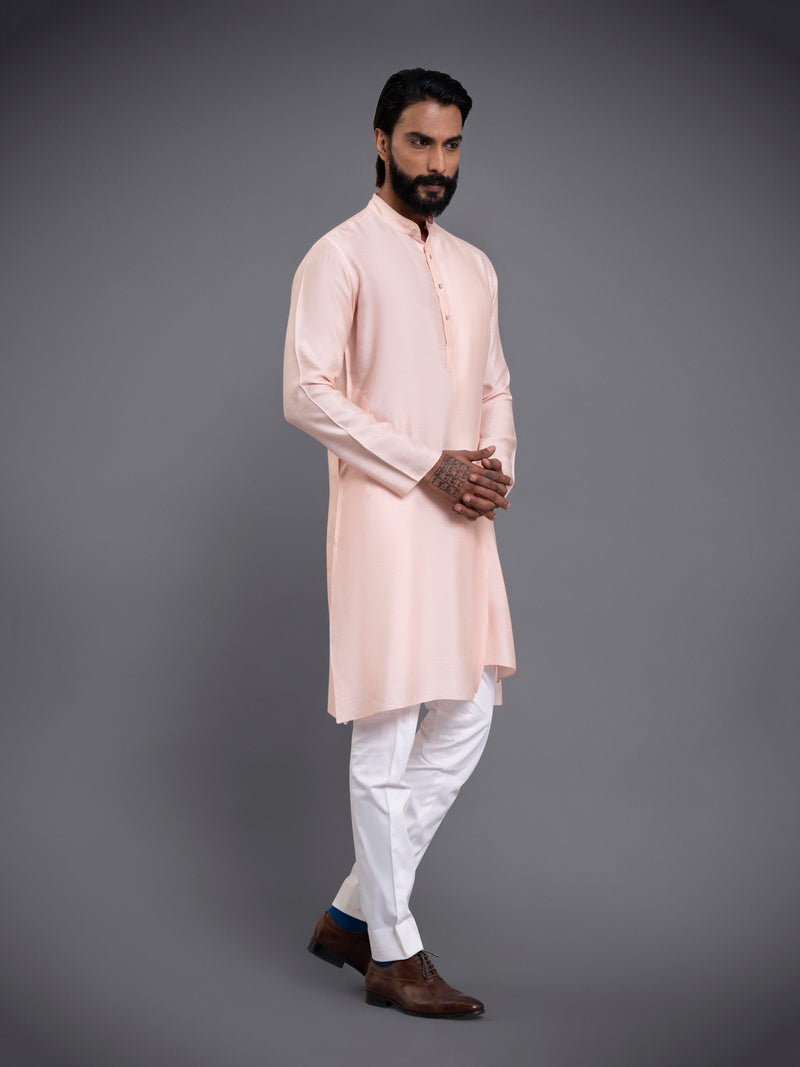 KASHMIR GULAABI LAYERED KURTA