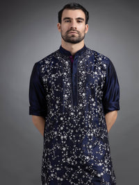 BLUE SILK KURTA