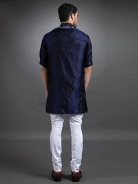 BLUE SILK KURTA