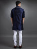 BLUE SILK KURTA