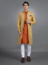 LINEN SILK MUSTARD ACHKAN