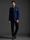 ROYAL CYAN BANDHGALA SUIT