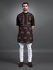 BLACK SILK KURTA