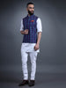 THE BLUE PRINTED COTTON WAISTCOAT