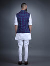 THE BLUE PRINTED COTTON WAISTCOAT