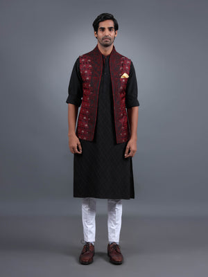 THE PRINTED RED COTTON WAISTCOAT