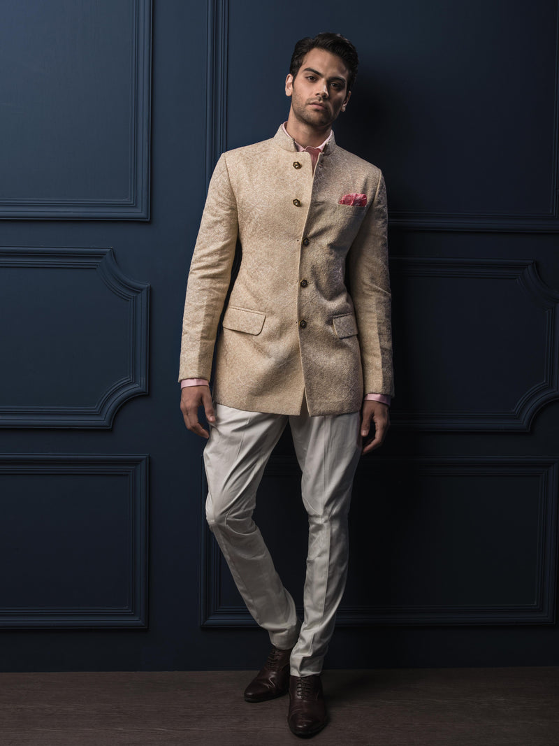 LINEN SILK BANDHGALA JACKET